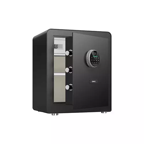 Deli ET631 Fingerprint Password Safe Box (Black)