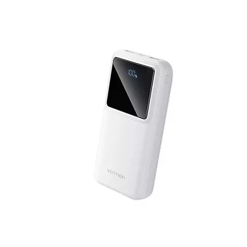 Vention FHLW0 22.5W LED Digital Display 20000mAh Power Bank (White)