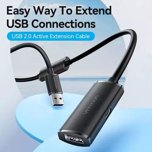 VENTION CBKBL USB 2.0 Type-A Male to Type-A Femalee Extension Cable 10 Meter Black-1