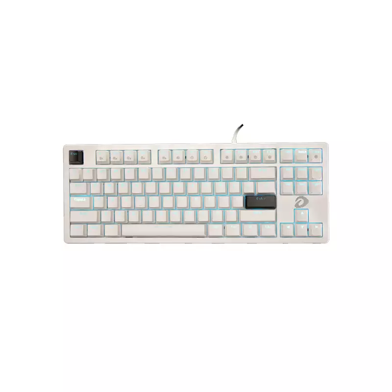 DAREU EK87 V2 WIRED BROWN SWITCH RAINBOW WHITE KEYBOARD