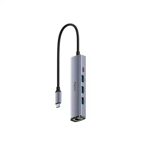 CUDY UH605 5-In-1 USB-C Hub with Gigabit Ethernet Port