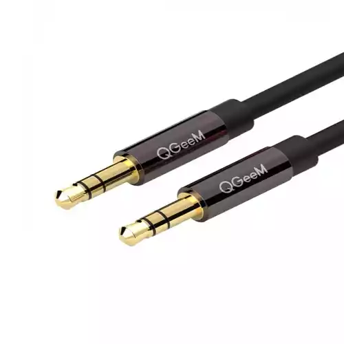 Qgeem QG-AU04 3.5mm Male to Male 2 Meter Black Audio Cable thumbnail