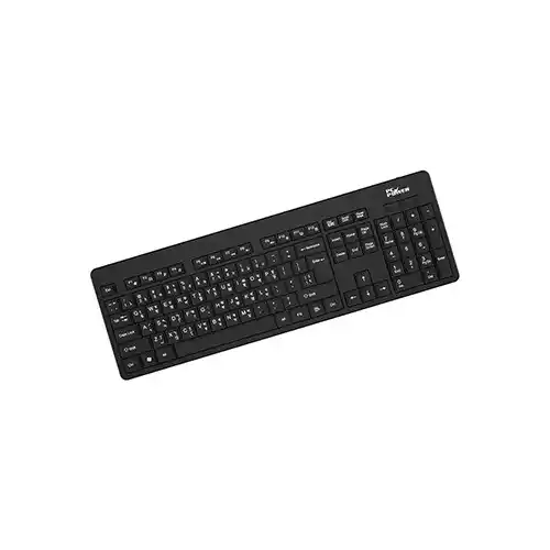 PC Power 604 Office 104 key USB Keyboard with Bangla (Black)