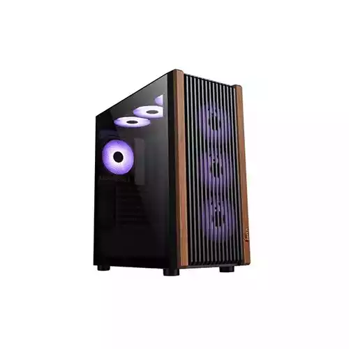 PC POWER PP-GS680 4 Fans Wood Mash Gaming Casing thumbnail