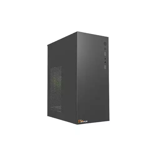 PC Power Pro Box V6 BK Mid Tower ATX Desktop Case with Power Supply