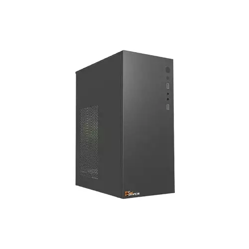 PC Power Pro Box V6 BK Mid Tower ATX Desktop Case with Power Supply