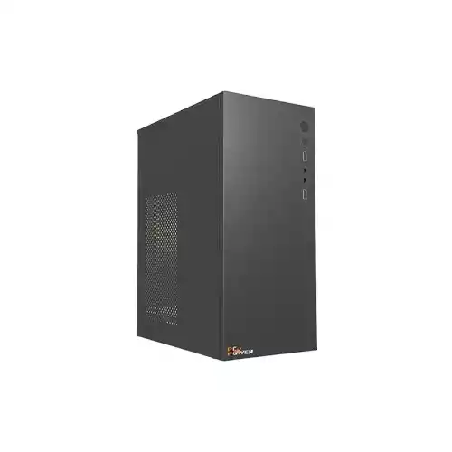 PC Power Pro Box V6 BK Mid Tower ATX Desktop Case with Power Supply