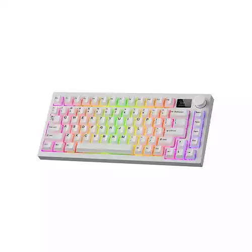 Tecware Spectre 75 Gasket Mounted Mechanical Keyboard with LCD Display (White) thumbnail