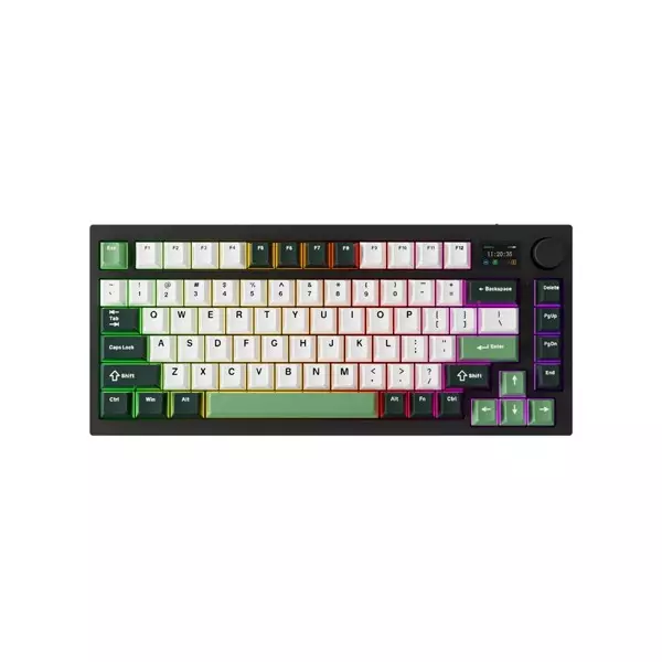 Tecware Tri-Tone PBT Keycaps 81 Keys Mechanical Keyboard - Frosty Forest