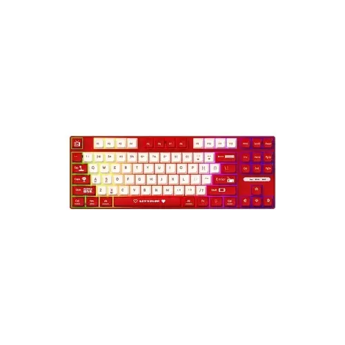 Ajazz AK870 MC Hot-swap 87-Key Red White Mechanical Keyboard