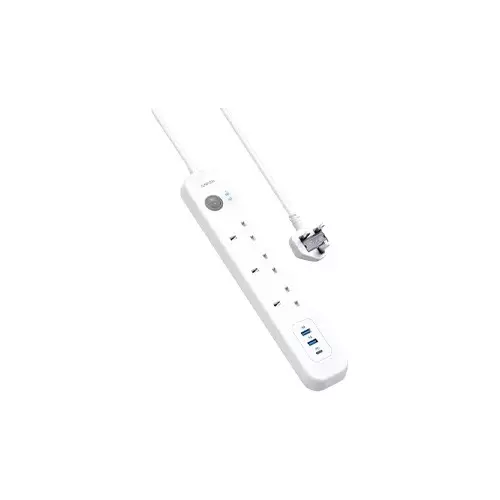 Anker PowerExtend USB Type-C 3 Plug White Power Strip