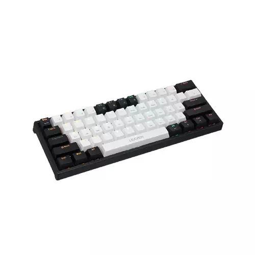 LEAVEN K620 WIRED MECHANICAL KEYBOARD WHITE BLACK-1