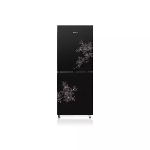 KONKA 18KRB8CZG 12 CFT UPPER FREEZER GLASS DOOR FLOWER REFRIGERATOR