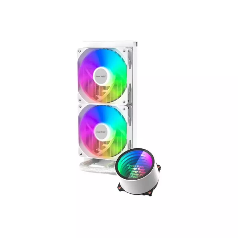 POWER TRAIN DL-240 ARGB LIQUID CPU COOLER WHITE