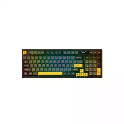 MONKA 3098 PRO V2 Tri Mode RGB Hot swappable Mechanical Keyboard (Star Flare Orange)