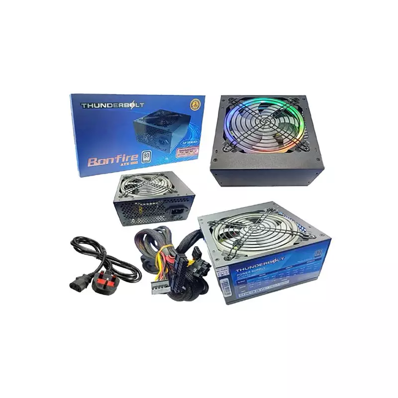 THUNDERBOLT 450W 80+ Plus Silver GAMING RGB FAN POWER SUPPLY