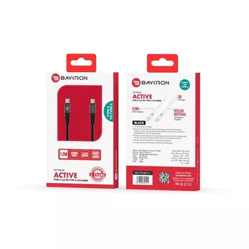 Baykron Type C to Type C 1.2M 3A Cable