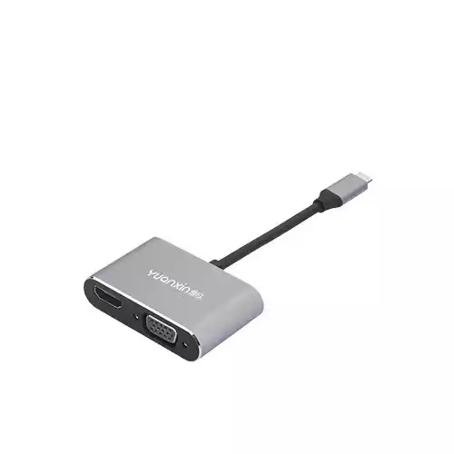 Yuanxin X-3510 Type-C Male to HDMI & VGA Female Converter thumbnail