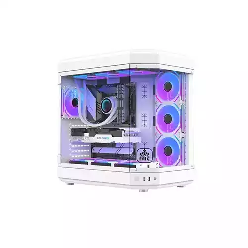 MONARCH INFINITY X10 ARGB ATX Desktop Gaming Case (White)
