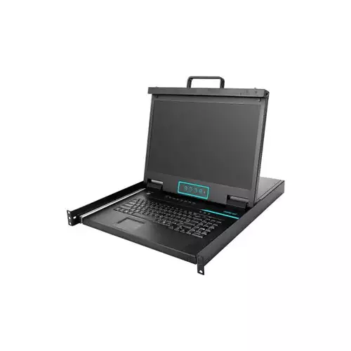 Safenet 8-Port TP KVM Switch Over IP with Short Depth 18.5" Widescreen LCD Panel