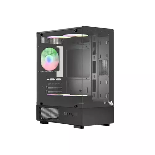 ARS Snow J-330-1 ARGB M-ATX Mid Tower Desktop Gaming Case (Black)